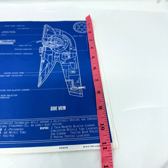 Star Wars 1996 Blueprint Lithograph Set Disney Animation Gallery Boxed 5 Prints - Picture 8 of 9